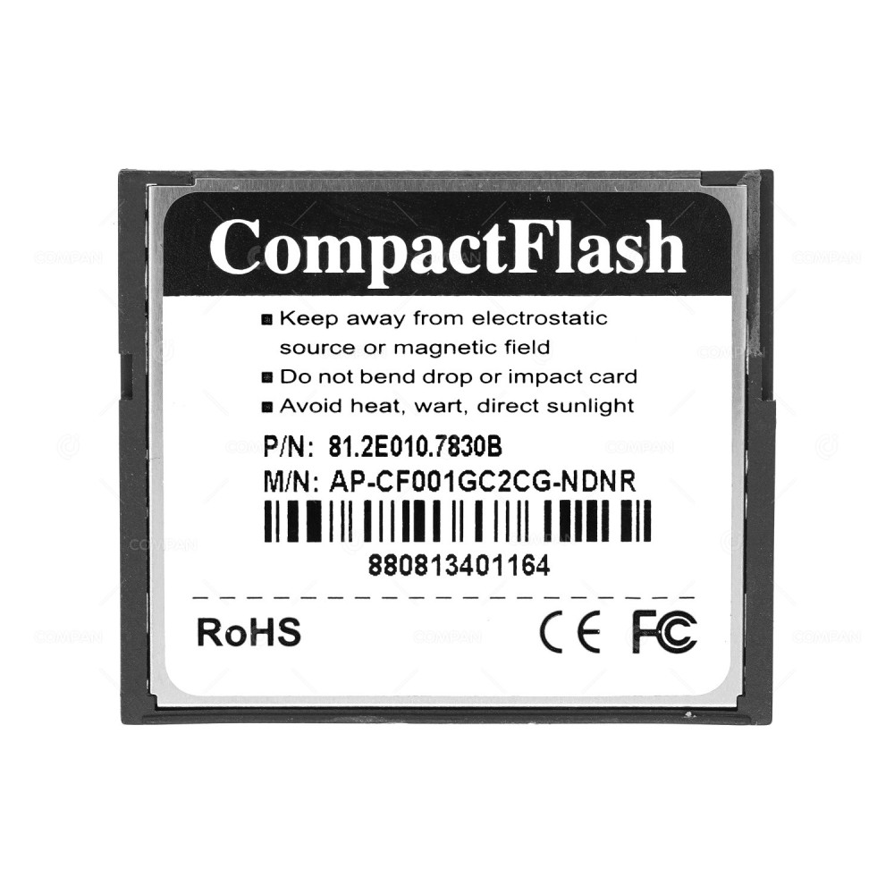 81.2E010.7830B APACER 1GB COMPACT FLASH MEMORY CARD AP-CF001GC2CG-NDNR